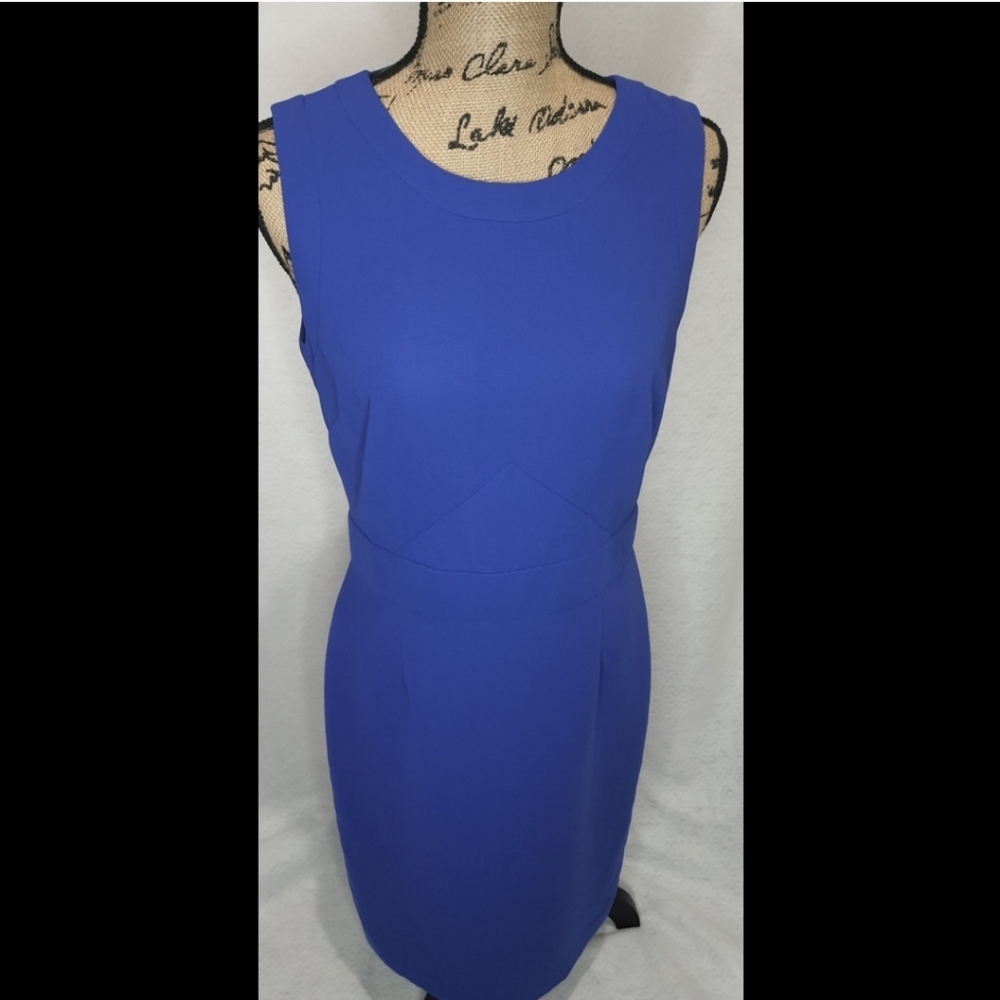 Banana Republic blue Pencil Dress Small 6 - Picture 1 of 7